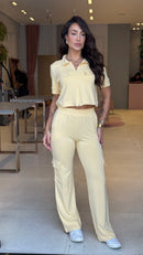 Conjunto Moletinho Blusa Polo & Calça Vera