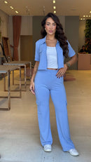 Conjunto Moletinho Blusa Polo & Calça Vera