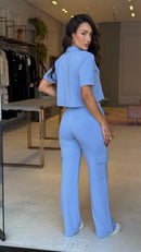 Conjunto Moletinho Blusa Polo & Calça Vera