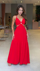 Vestido Duna Fabíola Vermelho