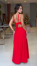 Vestido Duna Fabíola Vermelho