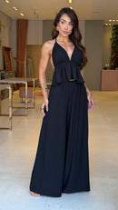 Conjunto Calça Pantalona & Cropped Elaine