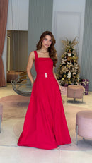 Vestido Longo Charlote Vermelho