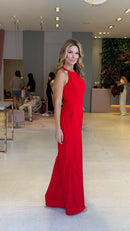 Macacão Viscolinho Eloá Vermelho